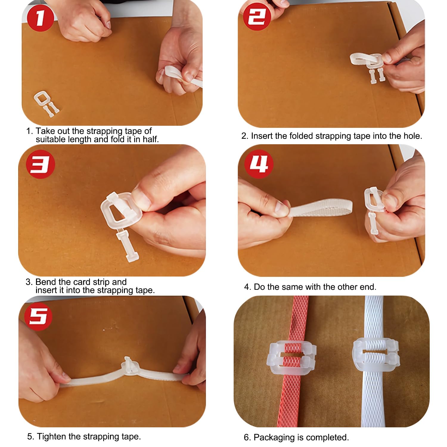 Iplusmile 100 Pezzi Fibbie In Plastica Per Cinghie - Clip Per Reggiatura Trasparenti - Per Imballaggio E Spedizione