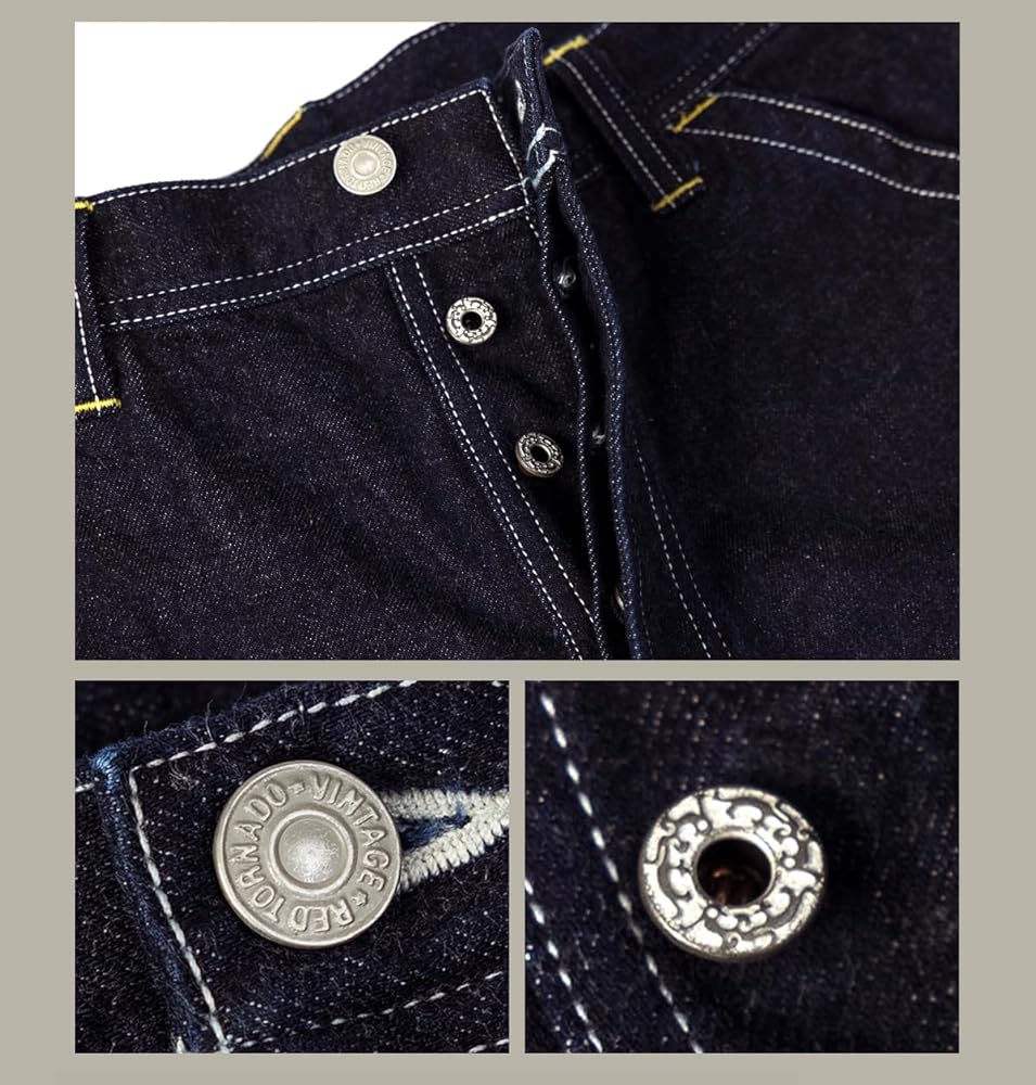 Red Tornado Derrickman Denim Work Pants Straight Fit 28 at