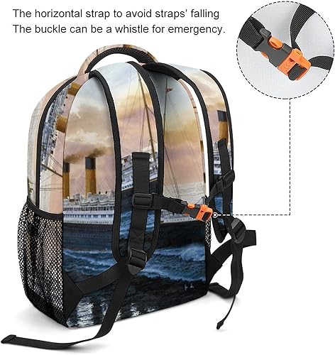 Miniatura 5 de Retro Titanic Famous Old Historic - Mochila para computadora portátil, bolsa de hombro de moda, mochila de viaje para hombres y mujeres, Color