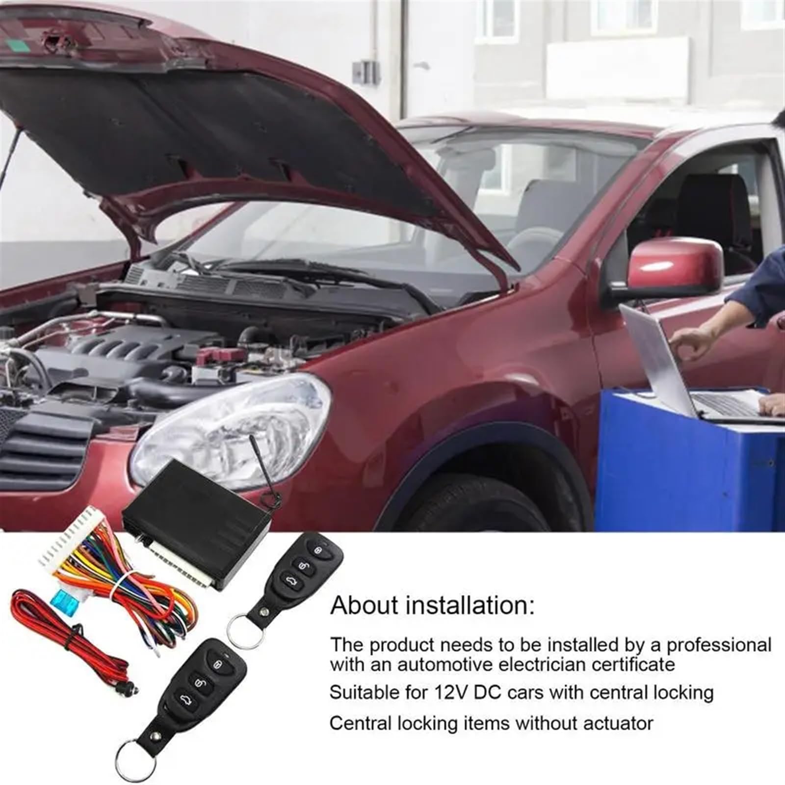 Kit de Sistema Alarma Inteligente for Coche, Llave Universal, Arranque y Parada, Entrada sin, Cerradura Central, automatización, por Control Remoto