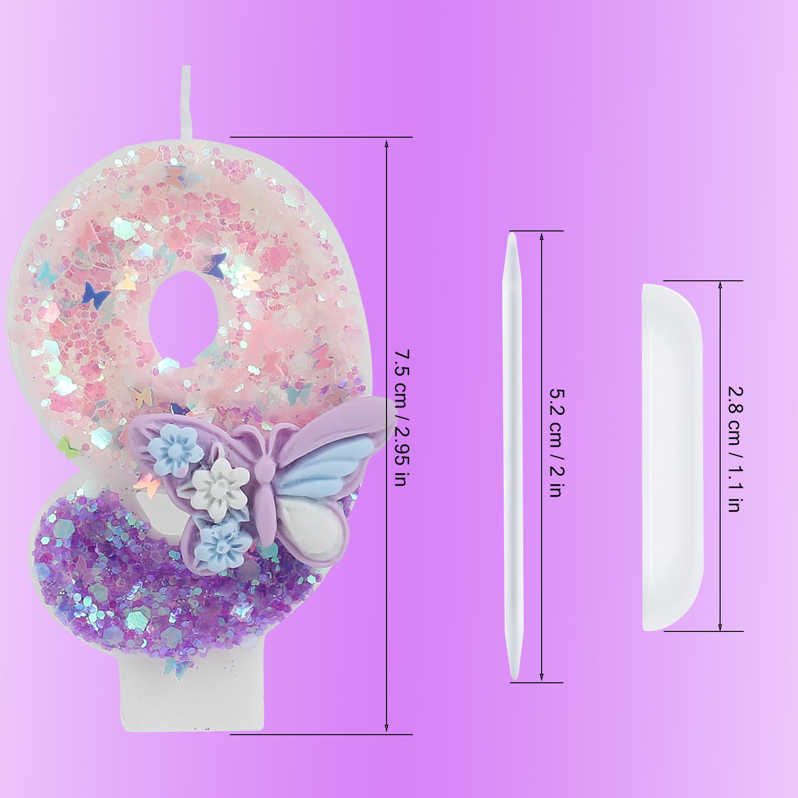 Vela De Cumpleaños De Bruja Malvada - Número 5, Decoración Divertida Para Tartas