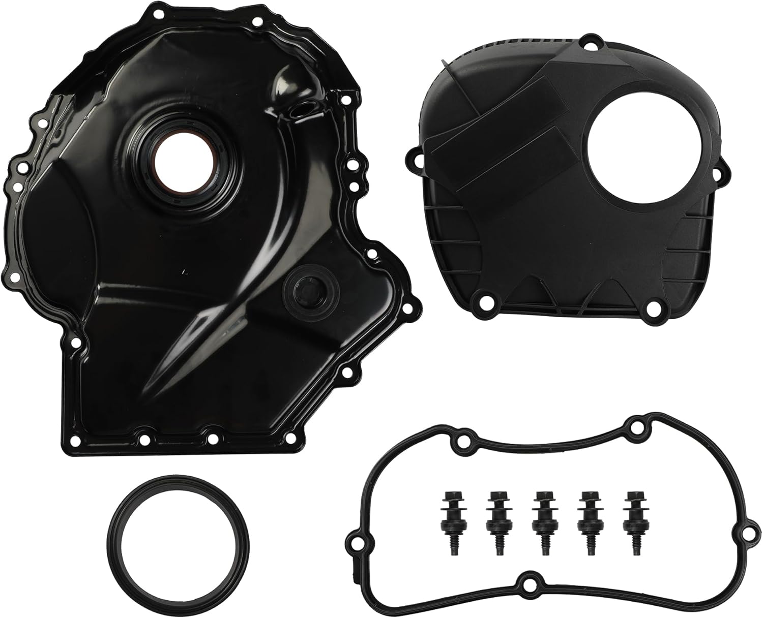 Upper & Lower Engine Timing Cover Set fit for VW Audi 1.8T 2.0T EA888 Gen2 TFSI A4 Q5 TT Beetle CC EOS Jetta Passat 2007-2017 Replace 06H103269C 06H109210AG