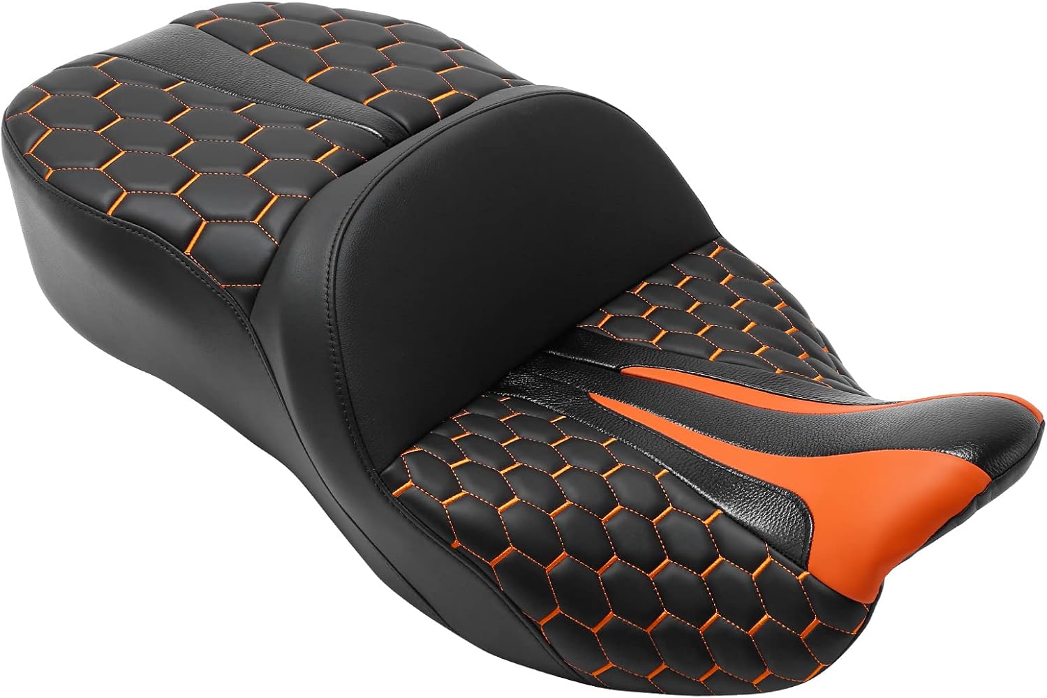 SLMOTO Asiento de pasajero tipo hamaca para motocicleta, Bagger Comb, para Harley Touring Road Glide FLTRX 2009 y posteriores, para Road Glide