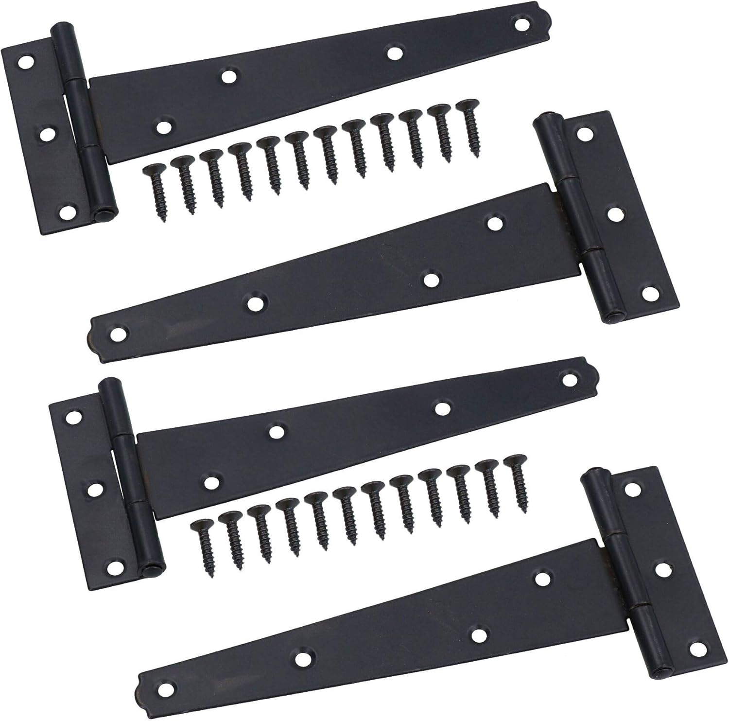 (150mm) Heavy Duty T Tee Hinges for Doors + Gates with Fixing Screws 8pc