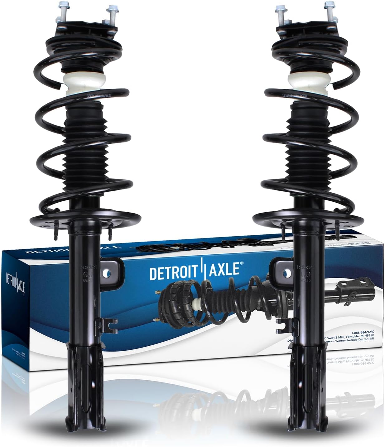 Detroit Axle - FWD Front Struts for 2011 2012 2013 Ford Explorer 2 Complete Struts with Coil Spring Replacement Quick Install Ready Strut Shock Assembly