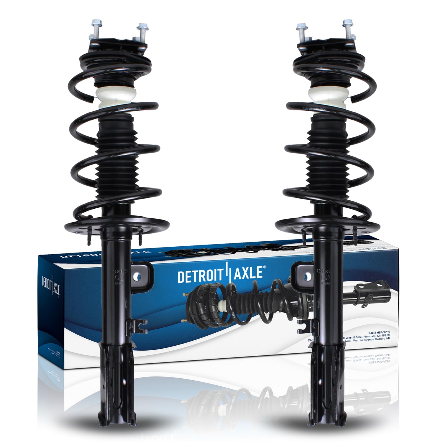 Detroit Axle - FWD Front Struts for 2011 2012 2013 Ford Explorer 2 Complete Struts with Coil Spring Replacement Quick Install Ready Strut Shock Assembly