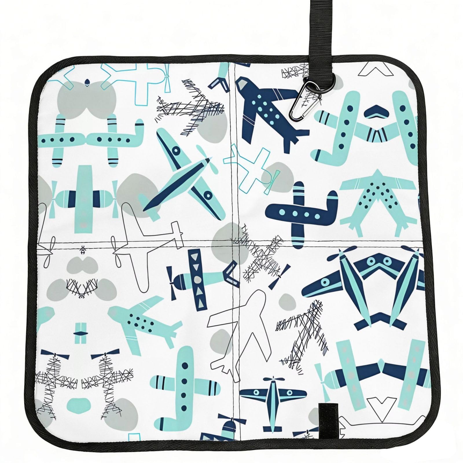 WZYCWB Airplane Foldable Seating Cushion with Carabiner - Stadium Mat for Camping, Hiking and Outdoor Activities