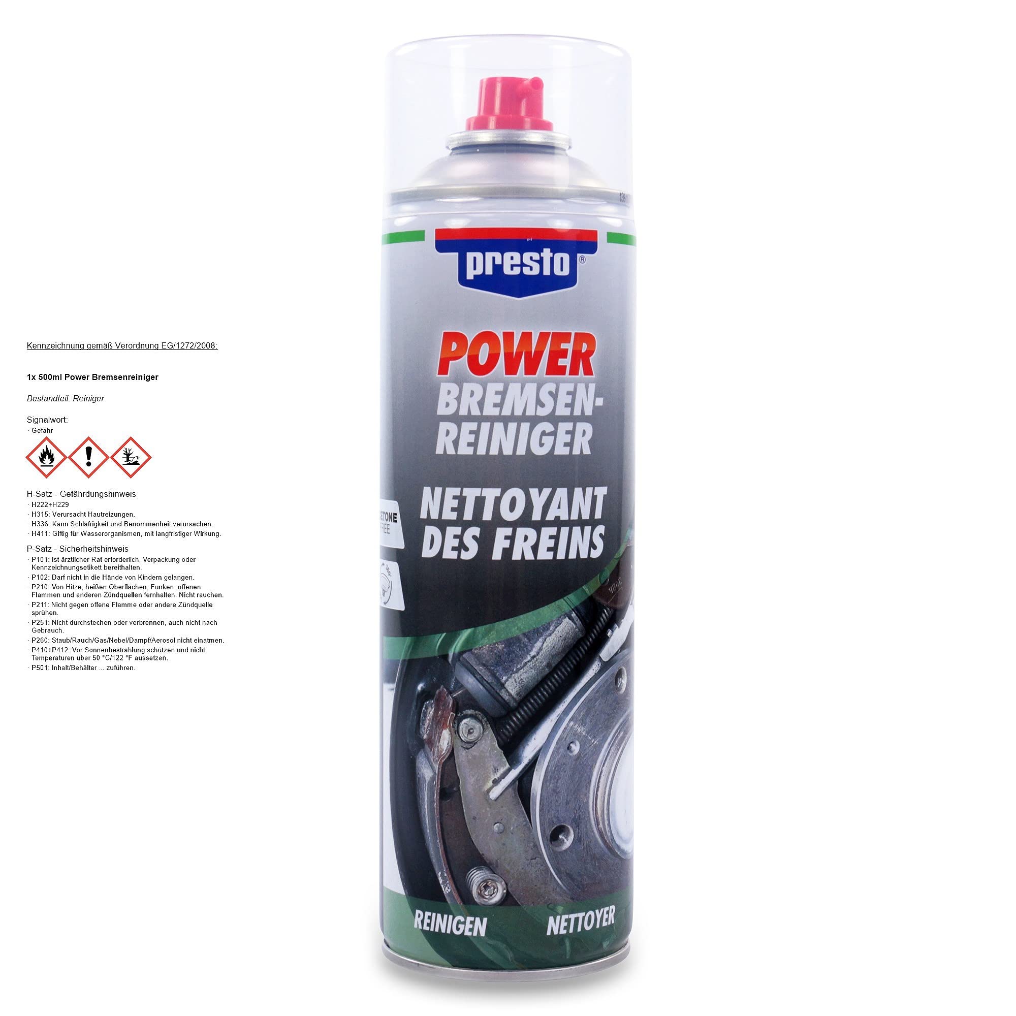 presto 315541 Detergente per Freni Power 500 ml