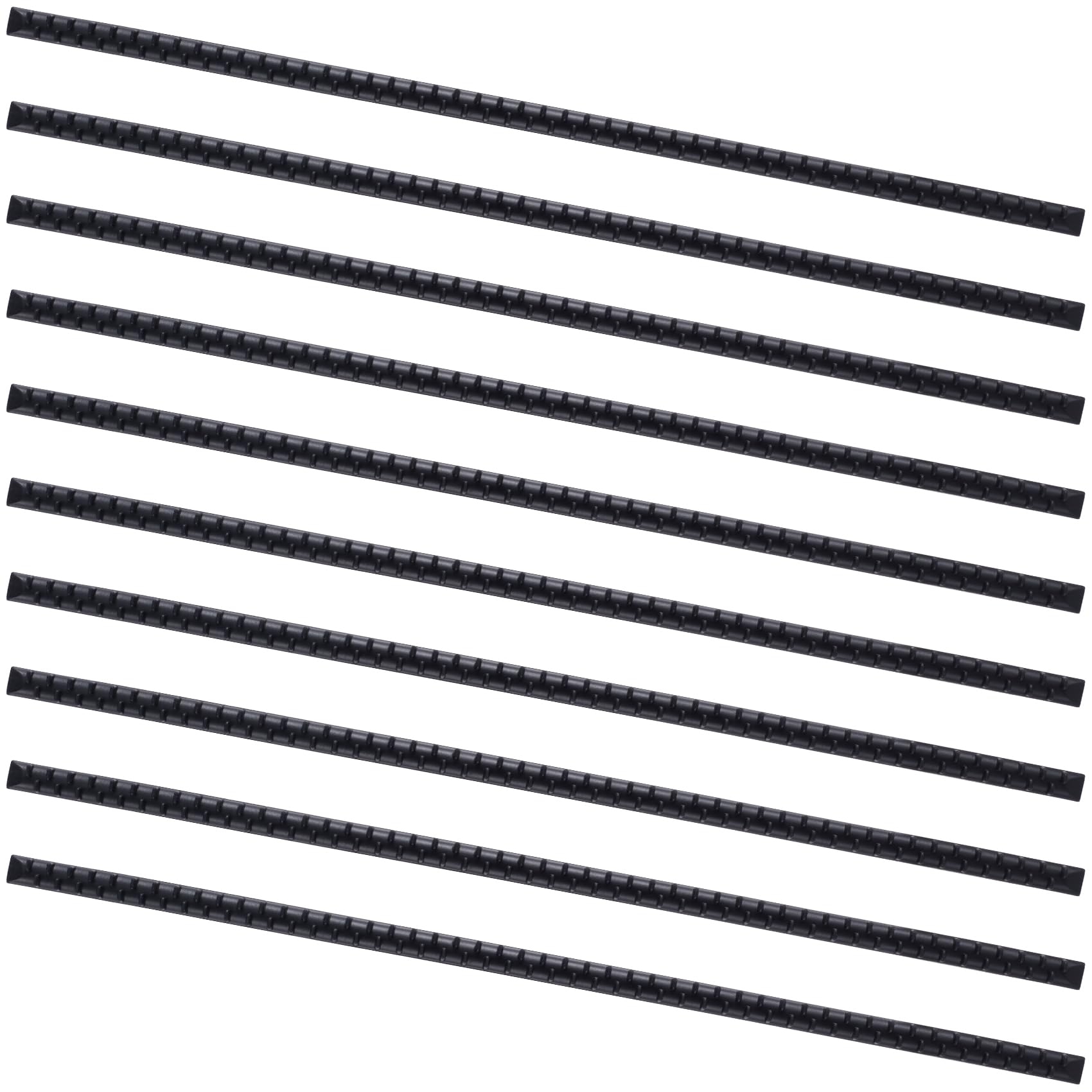 BEIQIYA 10pcs Silicone Teeth Strips for DIY Hair Bands, Anti-Slip Hairstyle Hoop Clips, Self-Adhesive Hair Accessories for Women- Black