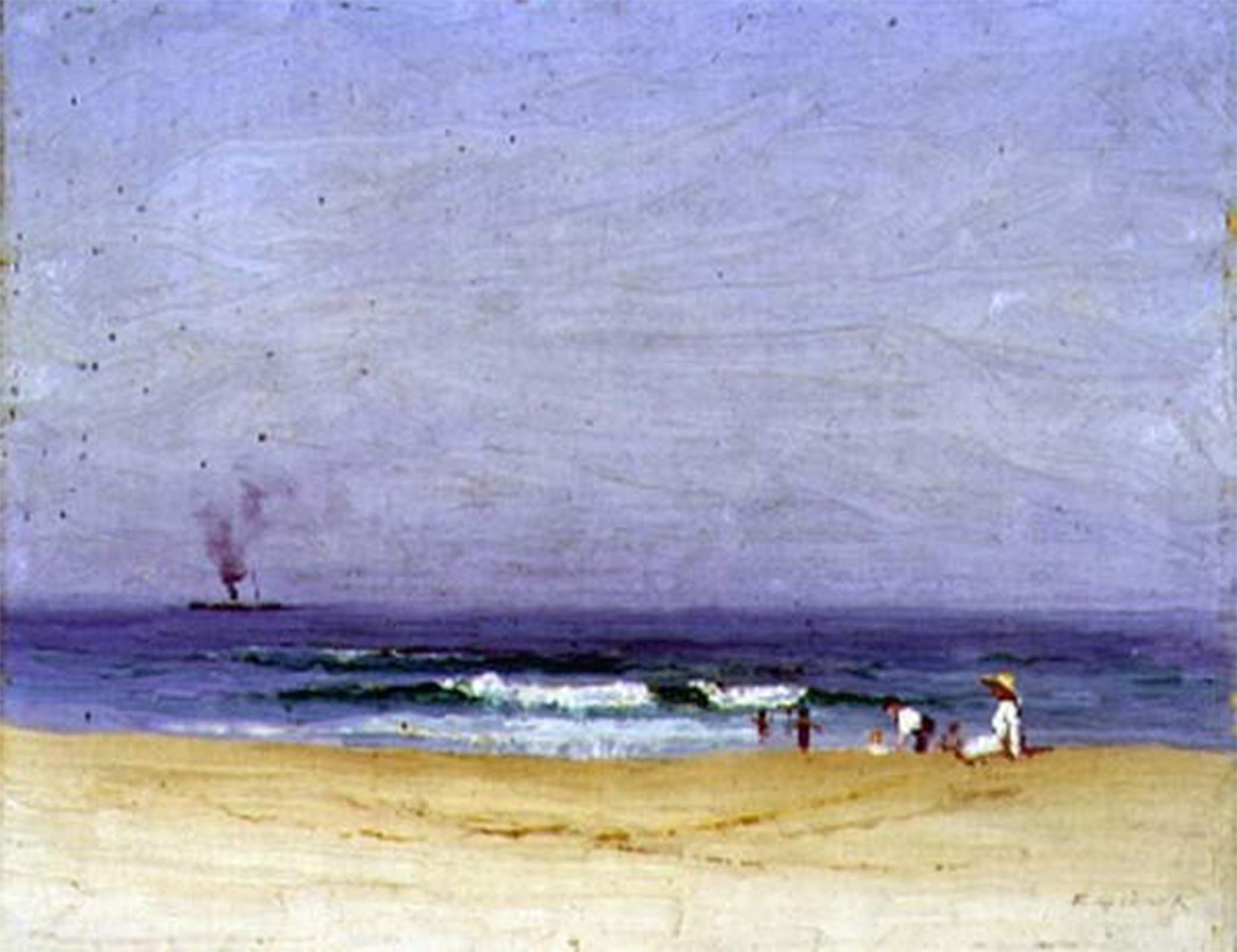 POSTERIIk Vintage Art Print Images Pictures Print on the Beach by Elioth Gruner Modern Colour Posters for Office Home Decor 60x90cm