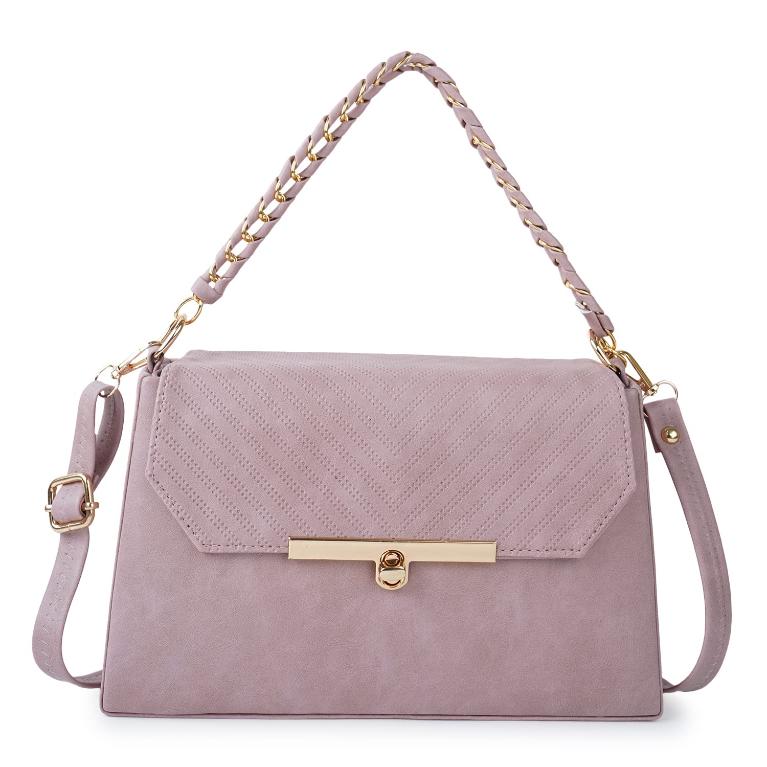 FargoLeatherette Shoulder Sling Bags For Women's Ladies (Pink_FGO-569)