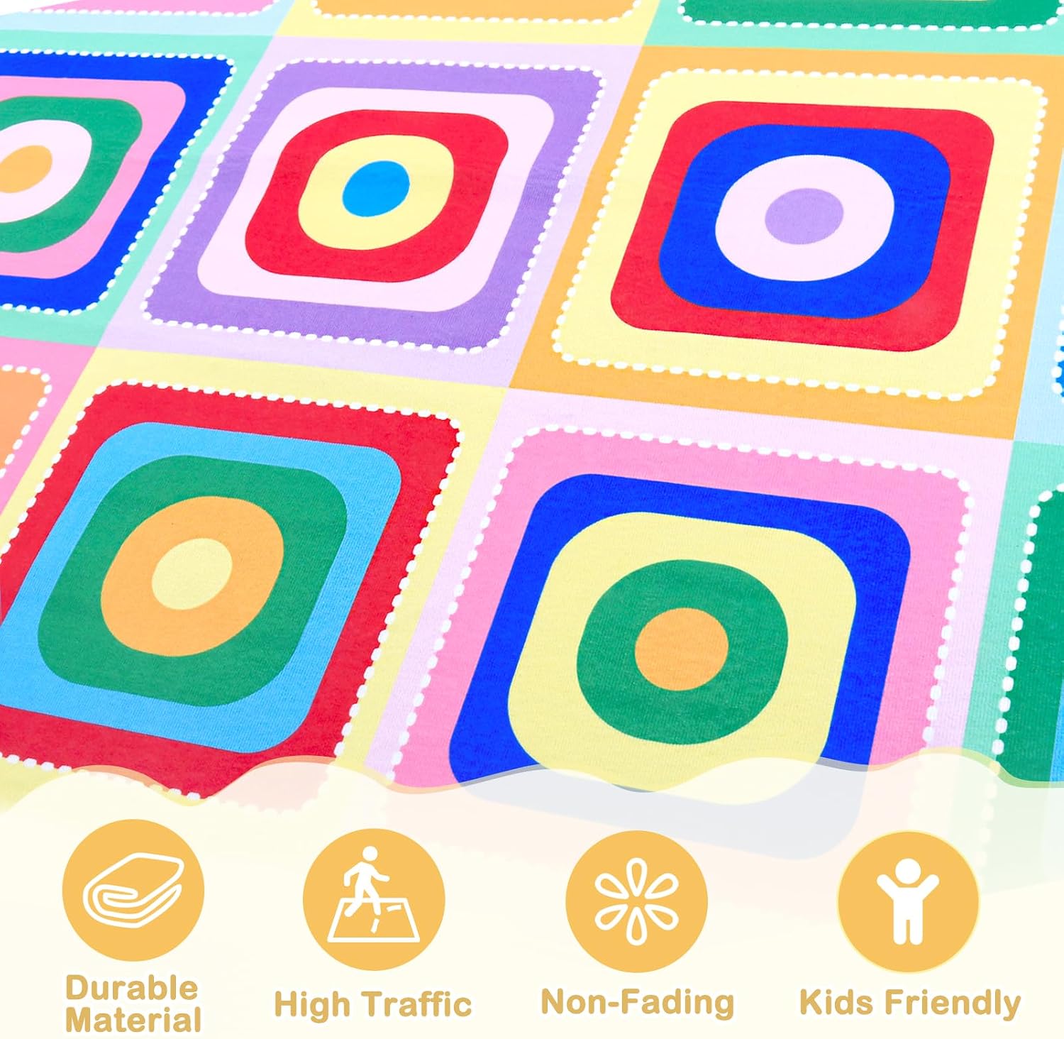 Classroom Rug 7.6x12 Ft Large Rug for Classroom Elementary, Seating Décor Play Carpet for Playing and Learning, Fit for Various Classroom Theme