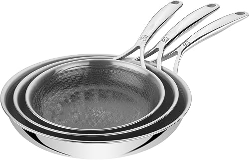 ZWILLING Peak Ceraforce HyCoat Lot de 3 poêles en acier inoxydable 18/10 20, 24, 28 cm - 1