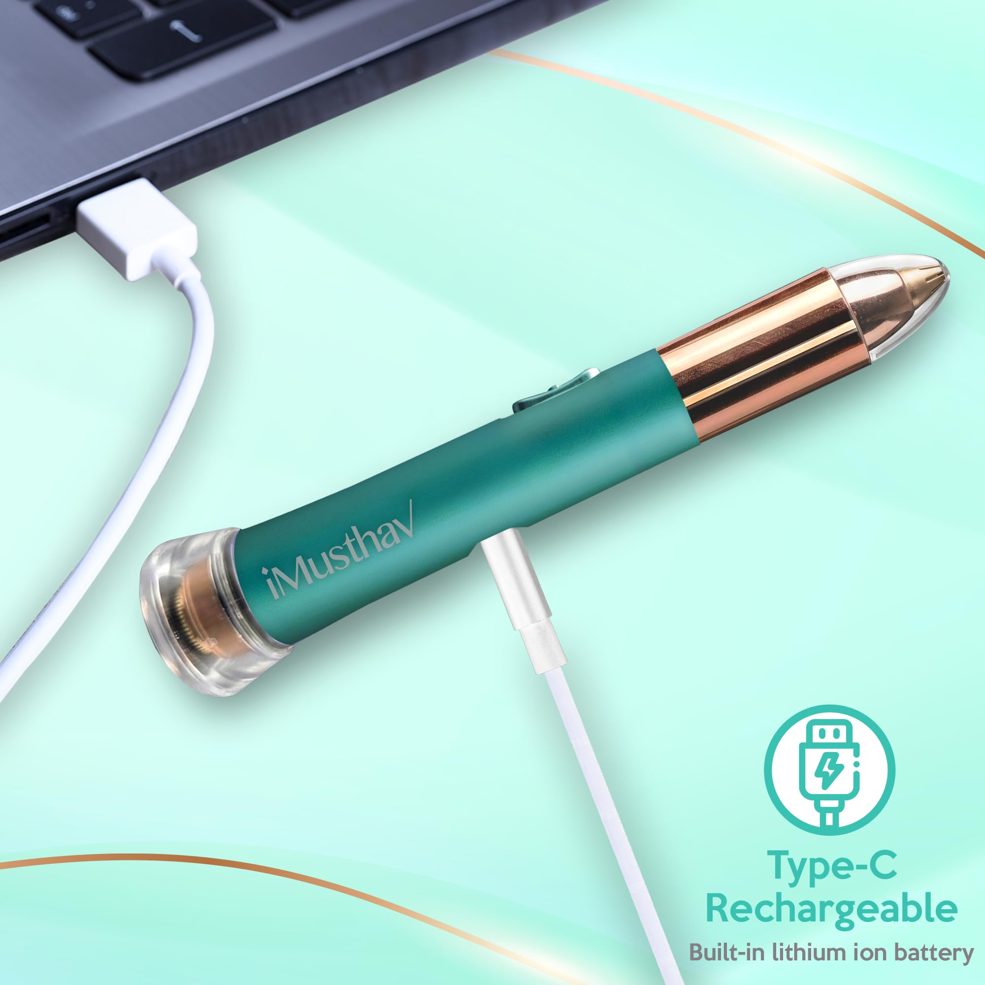 Removedor de cejas y vello facial 2 en 1 para mujeres, afeitadora eléctrica sin dolor, con chapado en oro de 18 quilates, recargable por USB, LED de 360° para depilación impecable de cejas y