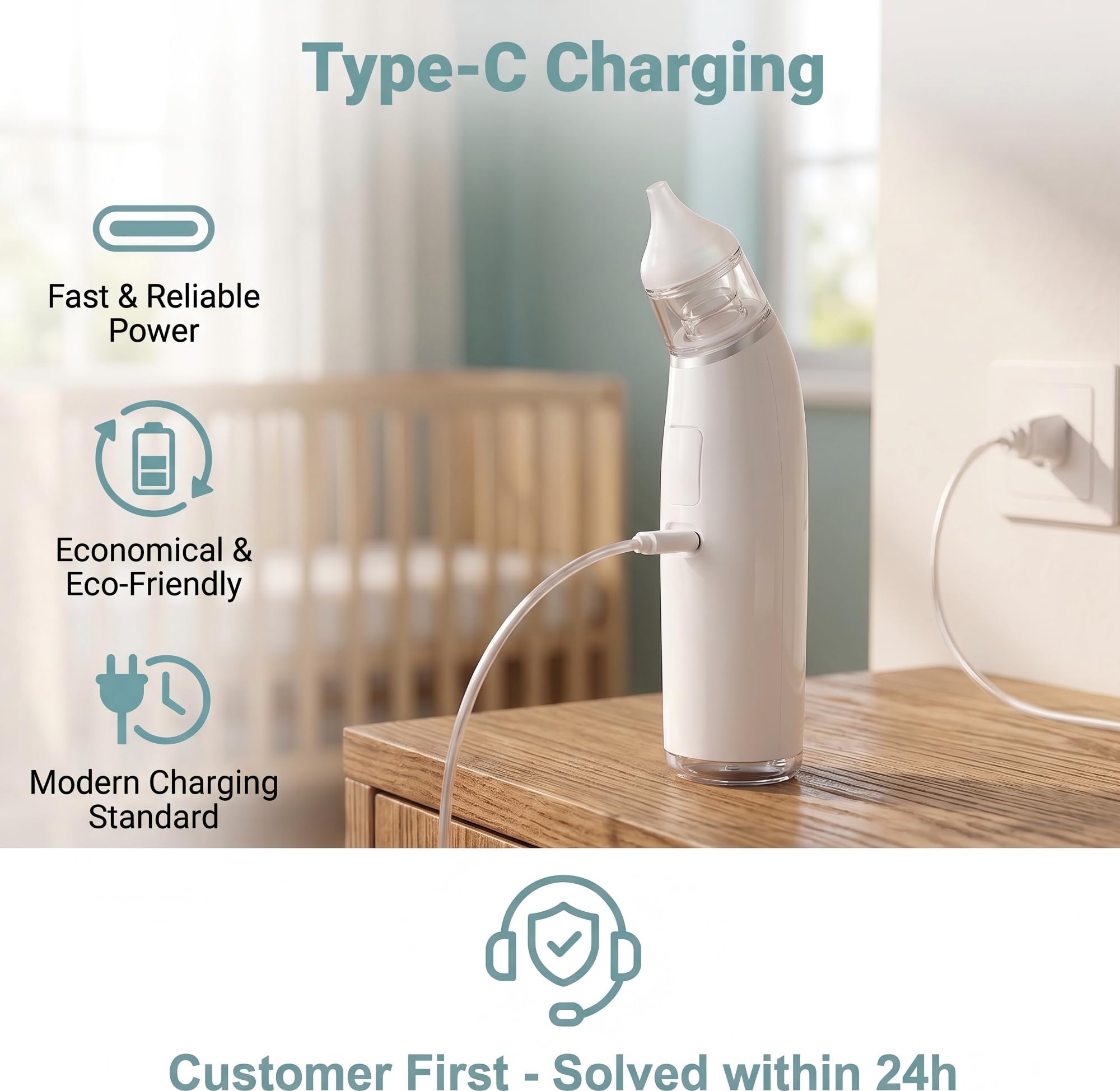Mouche Bébé Électrique, Aspirateur Nasal Bébé 60Kpa avec Écran LCD, 9 Niveaux d'Aspiration, Mouche-Bébé Rechargeable USB-C, Silencieux (<60dB), Anti-reflux– Pour Nouveau-nés Bébés Enfants