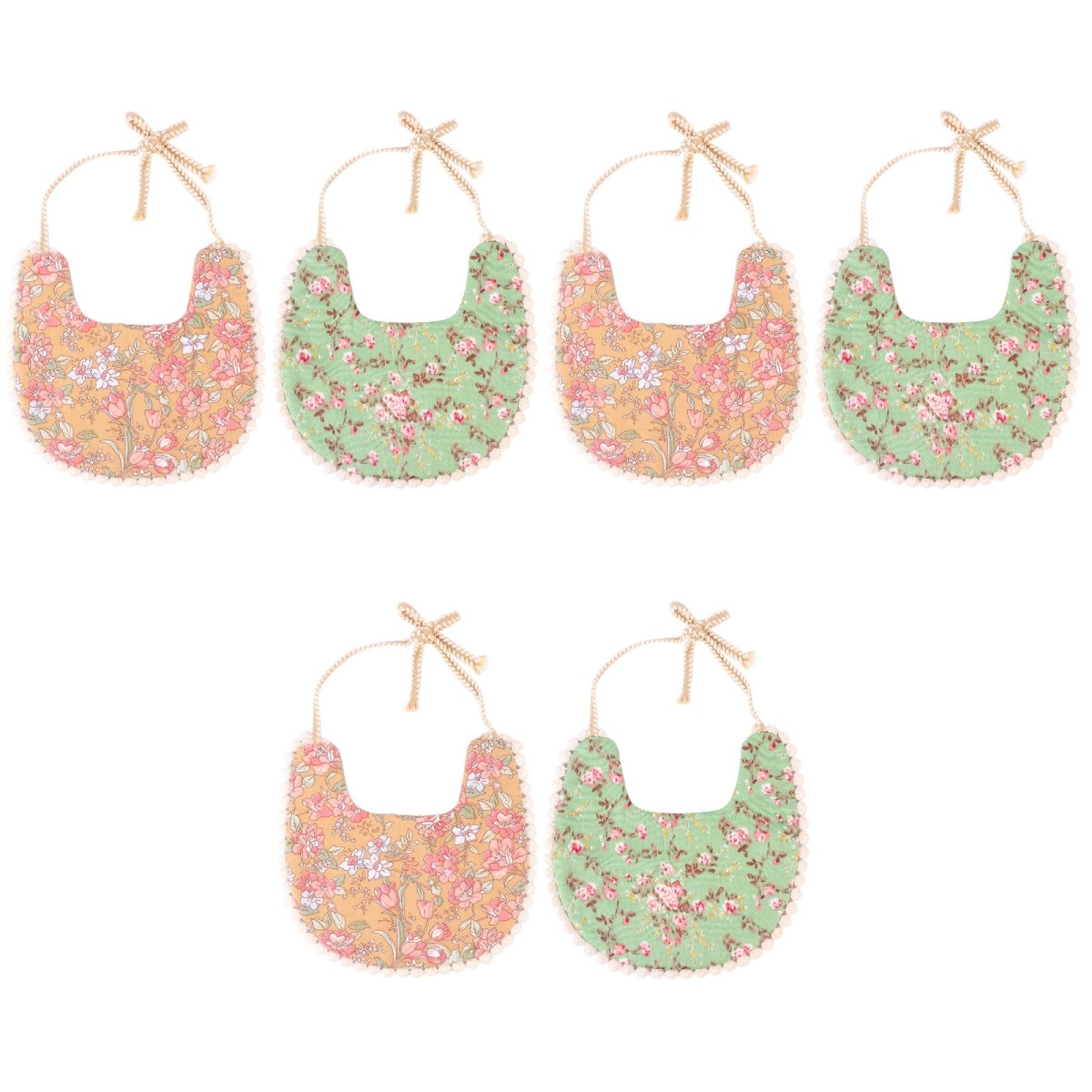 ifundom 6pezzi Bavaglini Impermeabili Per Cotone Doppio Bavaglini Unisex Per Svezzamento e Teething Facili Da Lavare e Asciugare Assorbono Perfettamente La Saliva