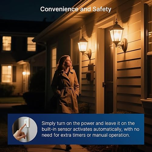 Miniatura 3 de FLSNT Bombillas LED Edison A19 con sensor de atardecer a amanecer, 7 W (60 W equivalente), 800 lúmenes, base de filamento vintage E26, fotocélula