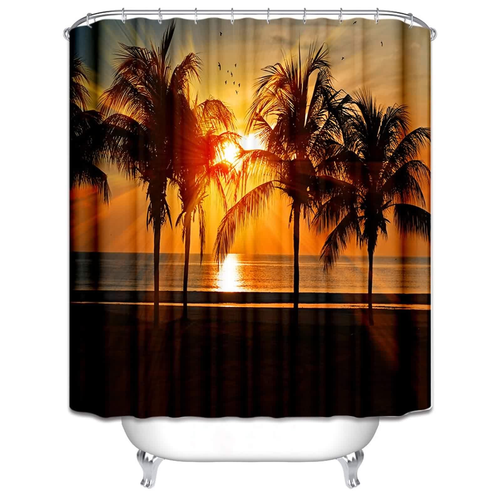 Rideau de douche lavable imperméable 180x180cm avec crochets pour salle de bain