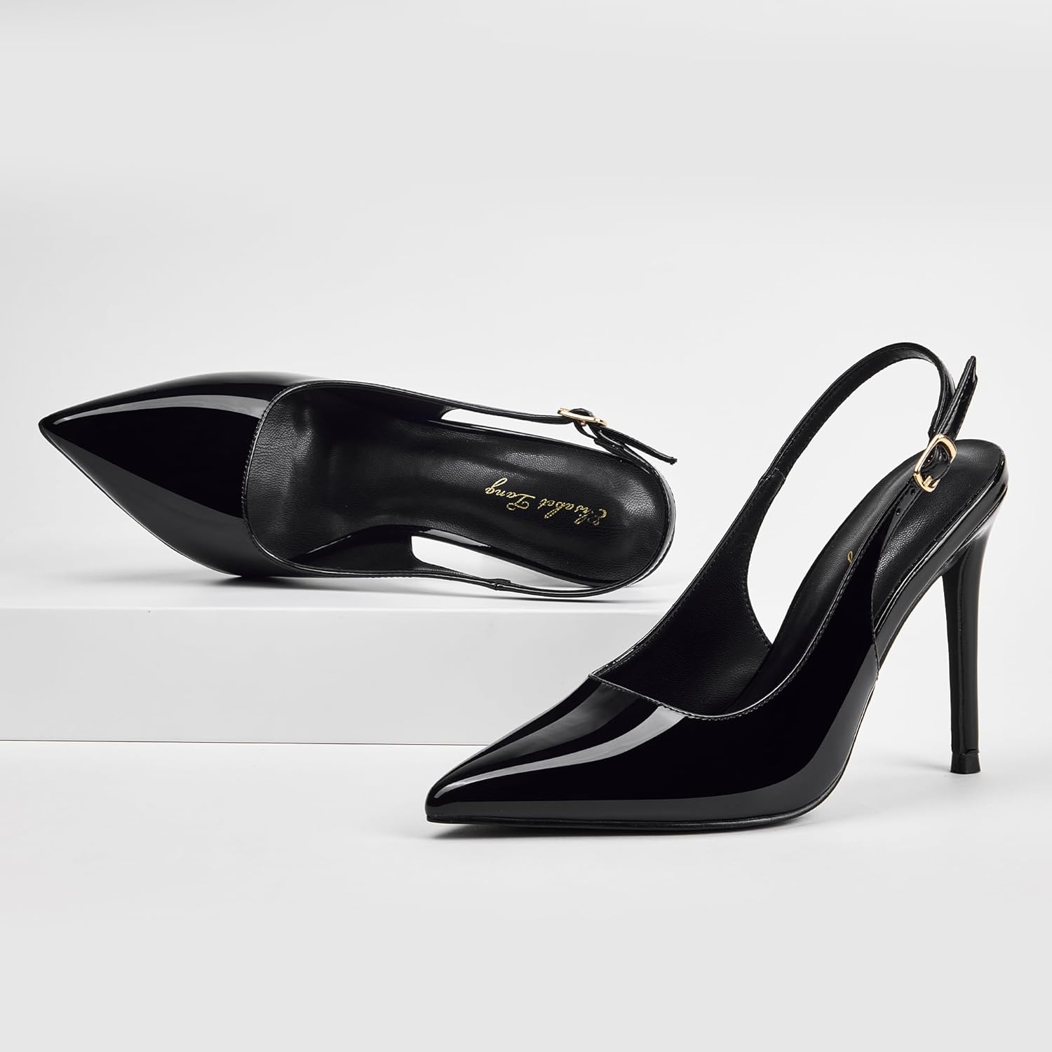 Elisabet Tang Women's Elegant 4.1 in Pumps Sexy Closed Toe Stilettos Classic Pointed Toe Heels Adjustable Slingback Daily Party Work Shoes - Image 6