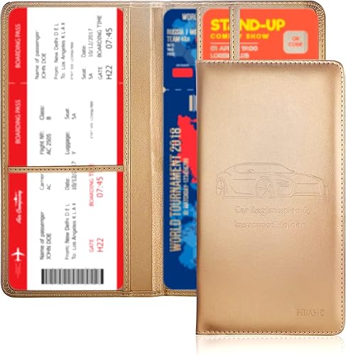 Miniatura 7 de Soporte para registro y seguro de automóvil, 5.5 x 5 pulgadas, cuero sintético para guanteras de vehículos, organizador para tarjeta de seguro,