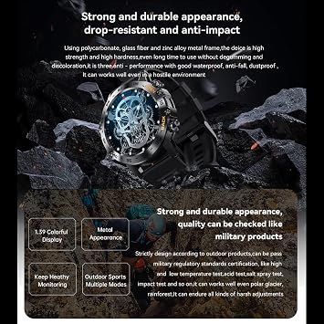 Karlak K52 Smart Watch with BT Call for Android/iOS 1.39'' Large IPS Screen Smartwatch Heart Rate Sleep Step Monitor Sport Watches