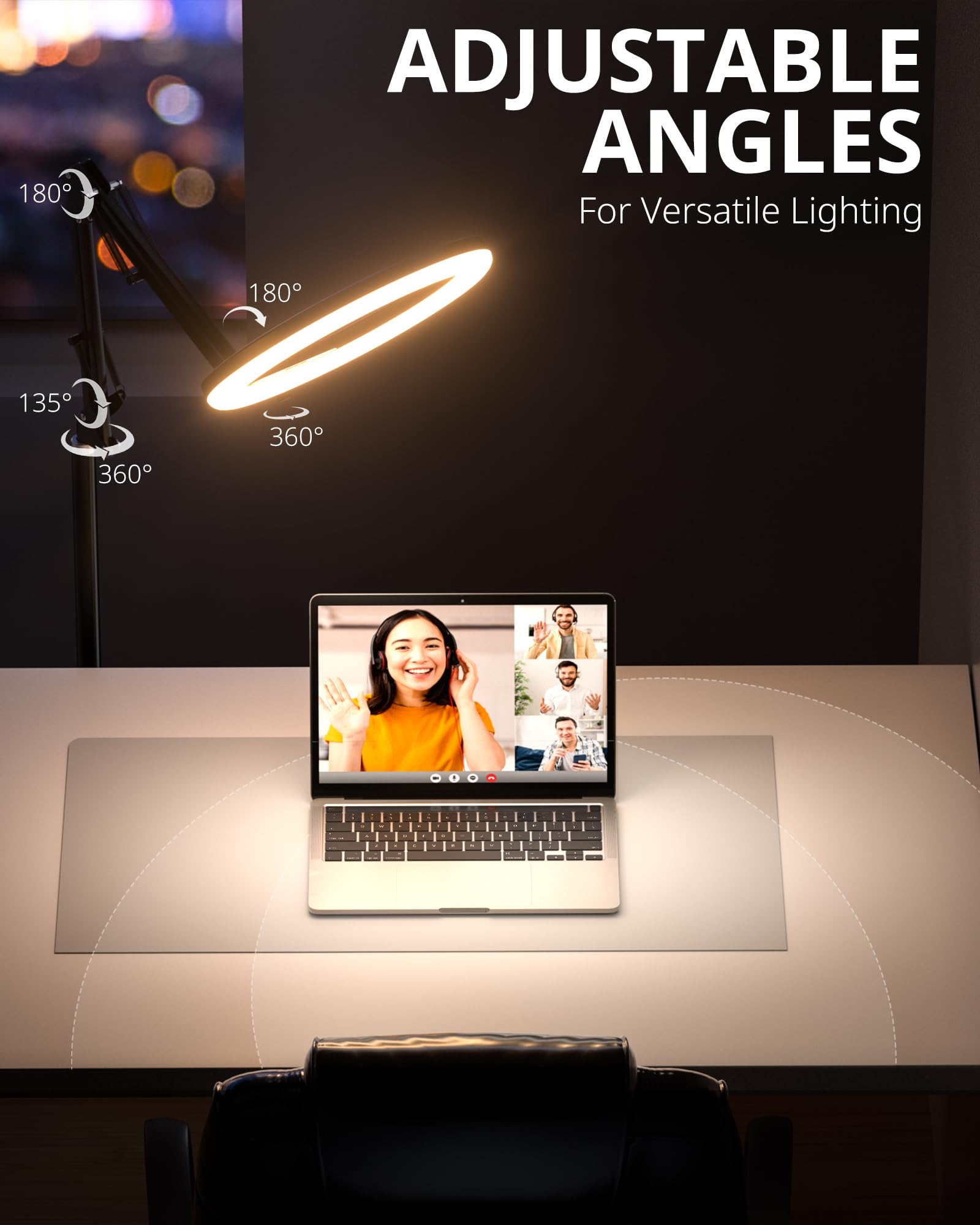 UBeesize Ringlicht mit Stativ, 12 Zoll Selfie Ringlicht Riemenscheibe Stil Verstellbarer Overhead Stativ Handy Ring Light mit Handyhalterung und Rollen für Videoaufnahmen, Live-Streaming, Kochen