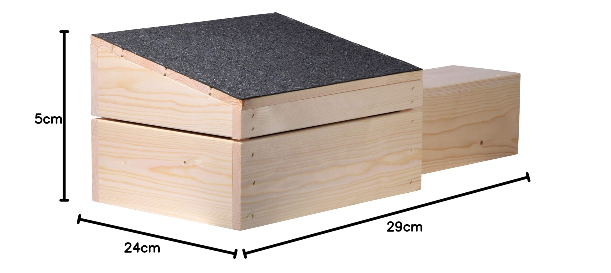 dobar® 22227FSCe Igelhaus Bitumendach Bausatz - Igelschafhaus extra Langer Eingang - Igelhöhle Massivholz - Behausung Igel/Braunbrustigel/Weißbrustigel - Ohne Boden - 74,5 x 29 x 24 cm - Schwarz