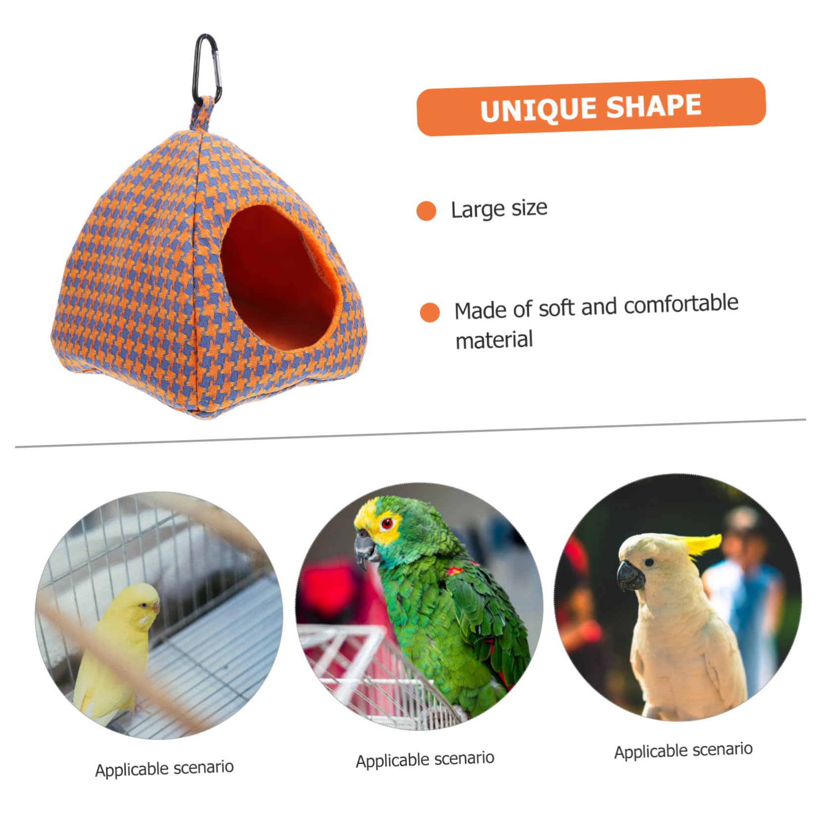 FOMIYES 4 Pièces hamac nid d'oiseau hamac d'hiver Oiseau nid d'oiseau Suspendu Cage Oiseaux nichoir à Oiseaux Suspendu Maison d'oiseau étourneau Perroquet Cage pour Animaux de Compagnie