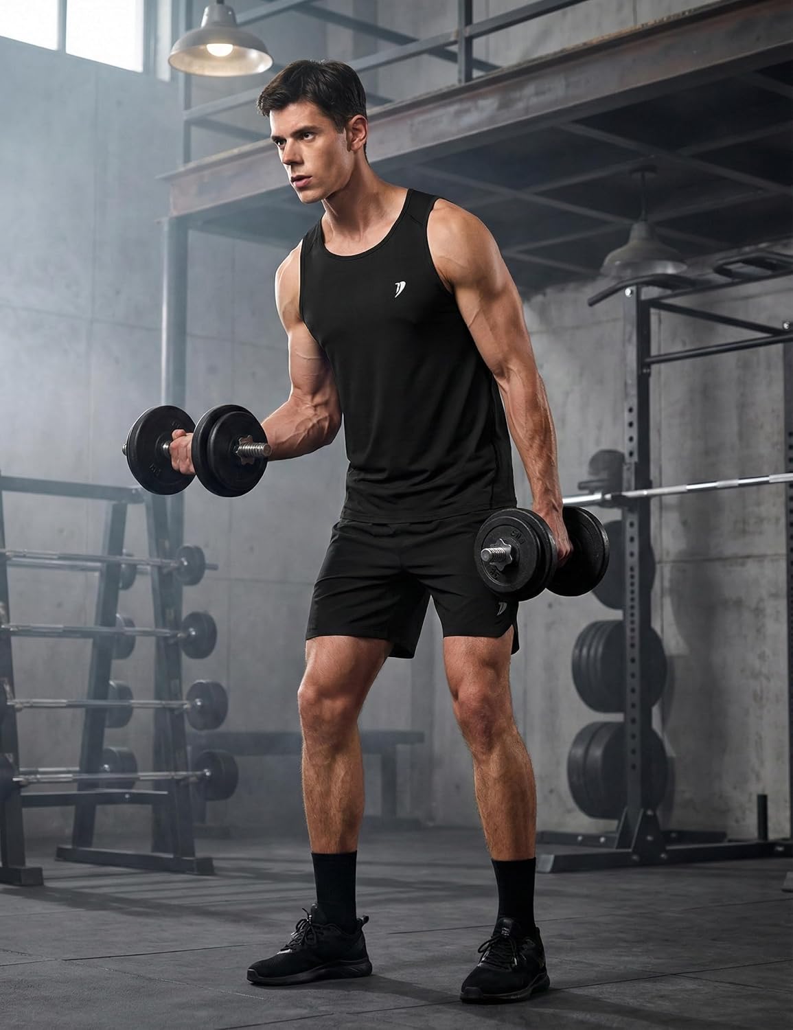 DEMOZU Men’s Workout & Swim Tank Top Sleeveless Quick Dry Moisture Wicking Athletic Shirt (Big & Tall) - Image 3