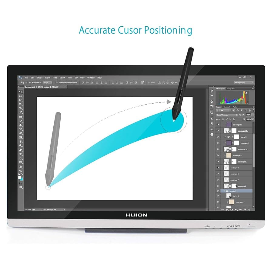 HUION 液タブ GT-220v2 21.5インチ Huion GT-220 v2 Drawing Pen Display 21.5 Inch IPS Tablet