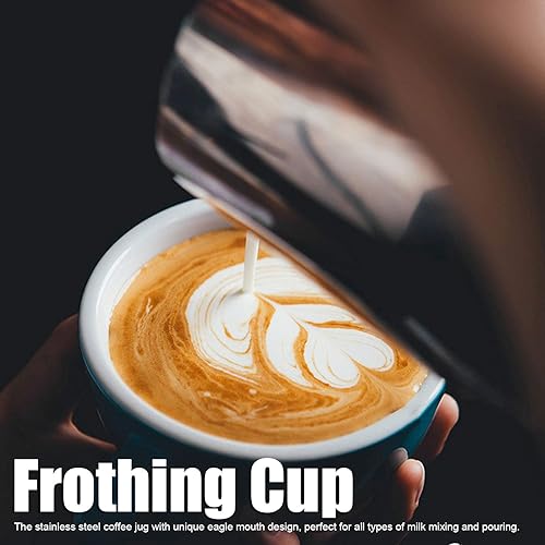 Miniatura 2 de Jarra de espuma de leche de 25.4 fl oz25 oz, jarra de café de acero inoxidable, olla de espuma de leche, arte latte, barista, jarra de vapor