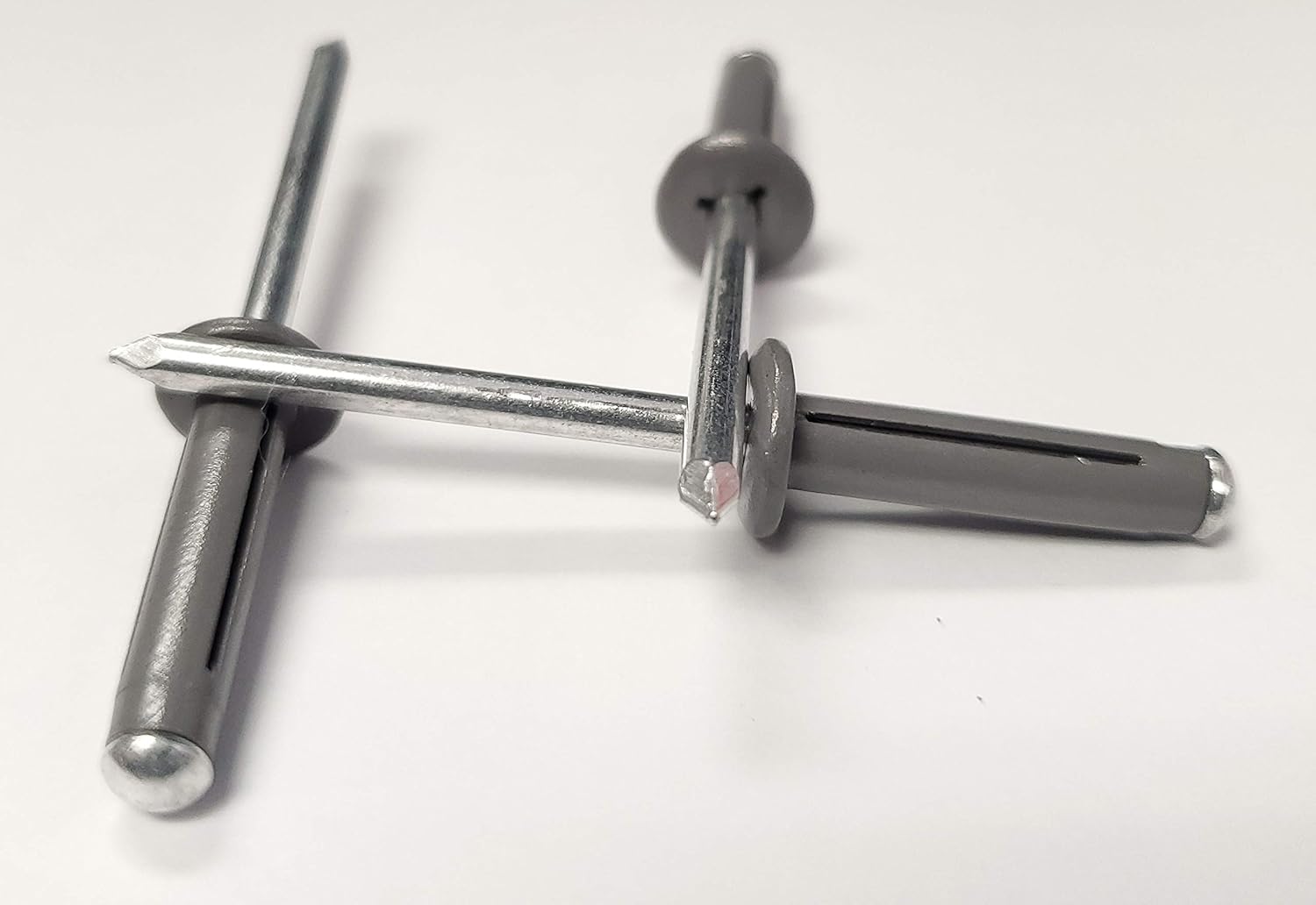Grey Exploding Pop Rivets 3/16" Tri-Fold Small Aluminum Head Steel Mandrel .040 - .354 Grip Range Fastener
