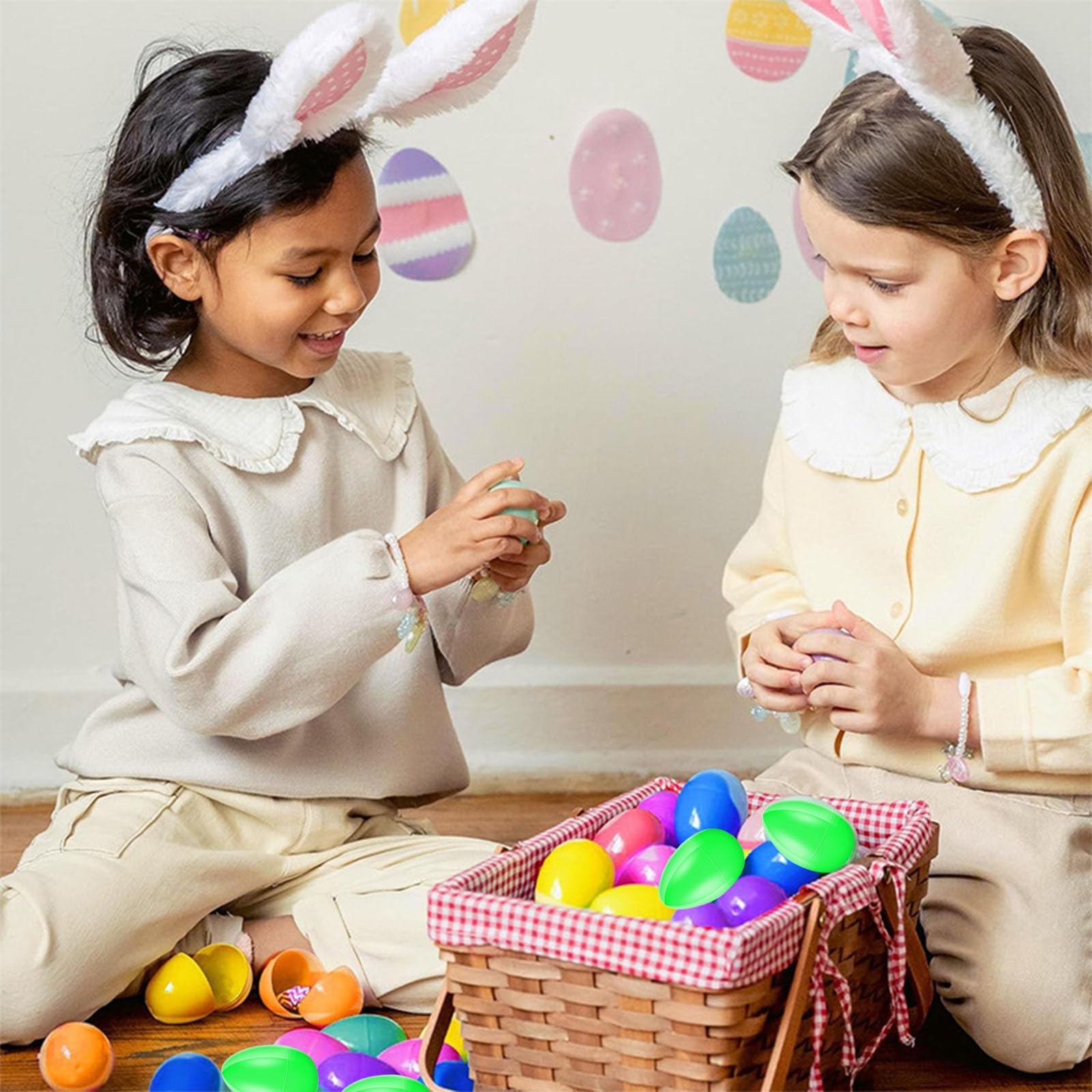BSITSSS 12 PCS Colourful Easter Eggs, Fillable EasterEggs - Image 3