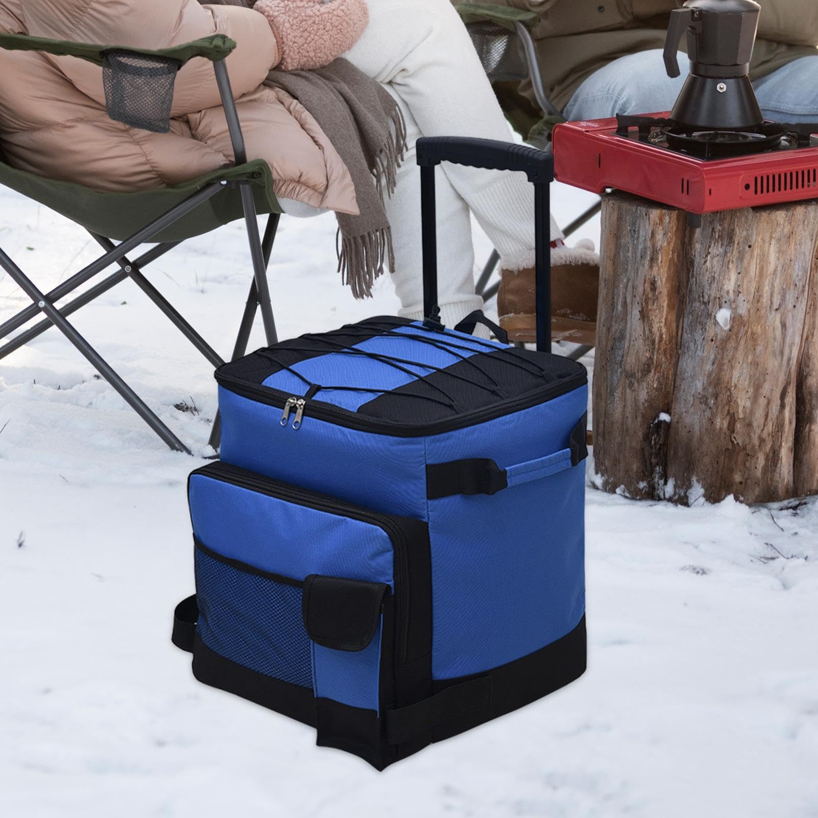predolo Borsa Frigo con Ruote Oxford 600D, Grande capacità, Isolata Pieghevole per Picnic Campeggio Viaggi