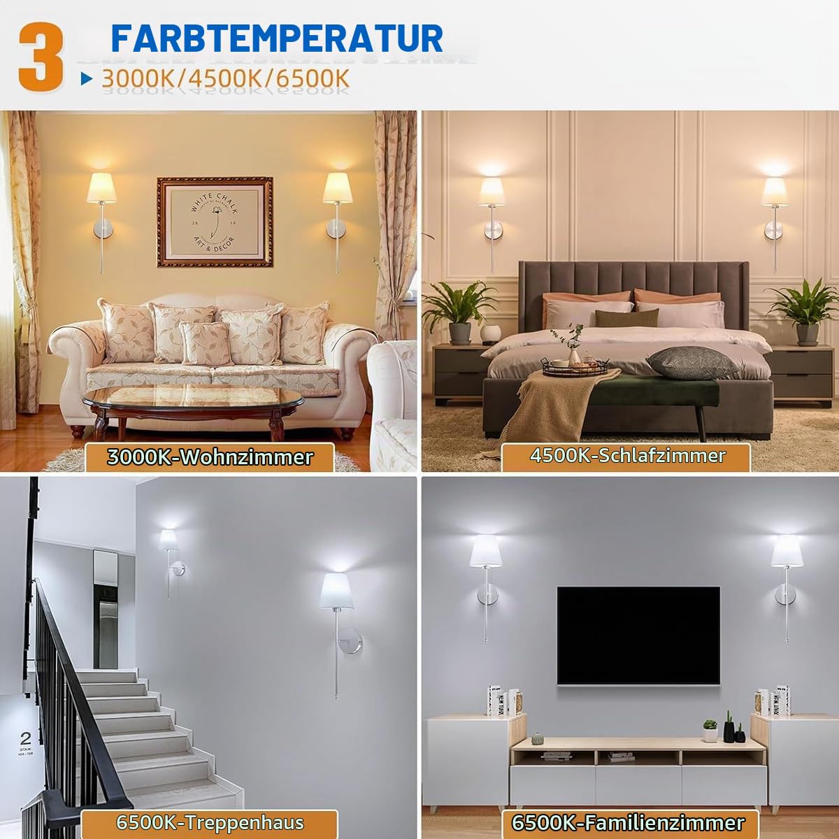 AoLa 2 Stück Akku Wandleuchte Kabellose Retro Wandlampe mit Dimmbar RGB und 3 Farbtemperaturen Wandleuchten mit Fernbedienung, 2000mAh Aufladbare Glühbirne für Wohnzimmer Schlafzimmer,Silber