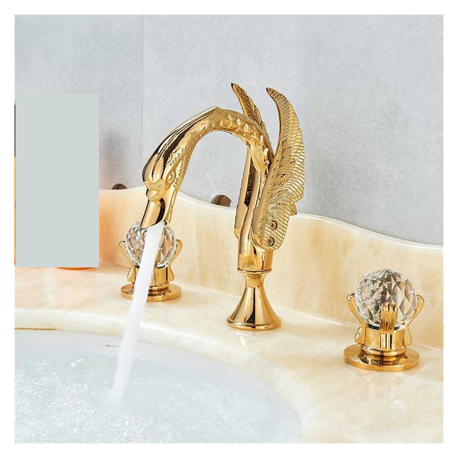 Robinet de salle de bains doré pour résoudre les problèmes de calcaire et fuite