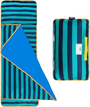 Wildkin Kids Velour Nap Mat for Boys & Girls Soft & Cozy Toddler Sleep Mat with Built-in Blanket for Daycare, Preschool, Kindergarten & Travel, Ages 37, Machine Washable