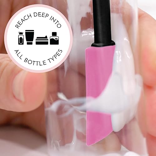 Miniatura 3 de ST INC Espátulas de maquillaje juego de 2 piezas tamaños grandes y pequeños para belleza y cocina negrorosa