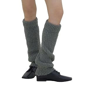 UNDERCONTROL Fall Winter Boucle Wool Mixed Soft Long Knitted Warm Fluffy Warmer Long Boots Footless Loose High Socks