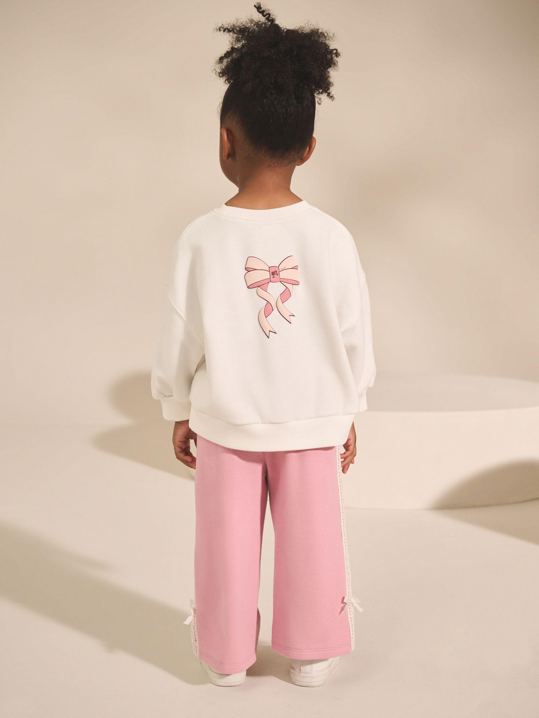 NEXT Fille Ensemble sweat Barbie et pantalon de jogging large