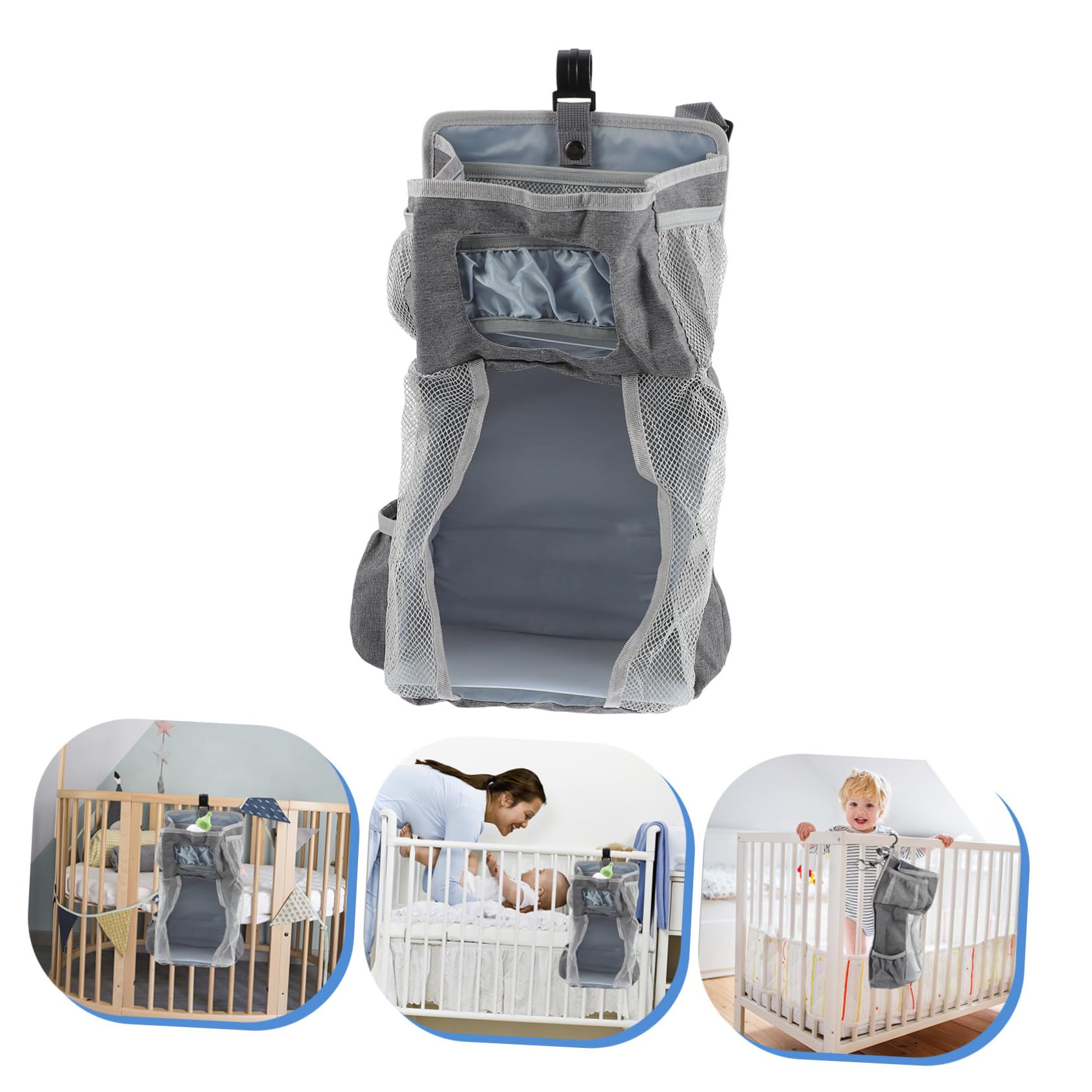 ibasenice 2stücke Hängende Windeltasche Für Babybett Großer Organizer Für Wickelutensilien Platzsparend Und Abnehmbar Für Windeln Spielzeug Und Feuchttücher Für Babypflege