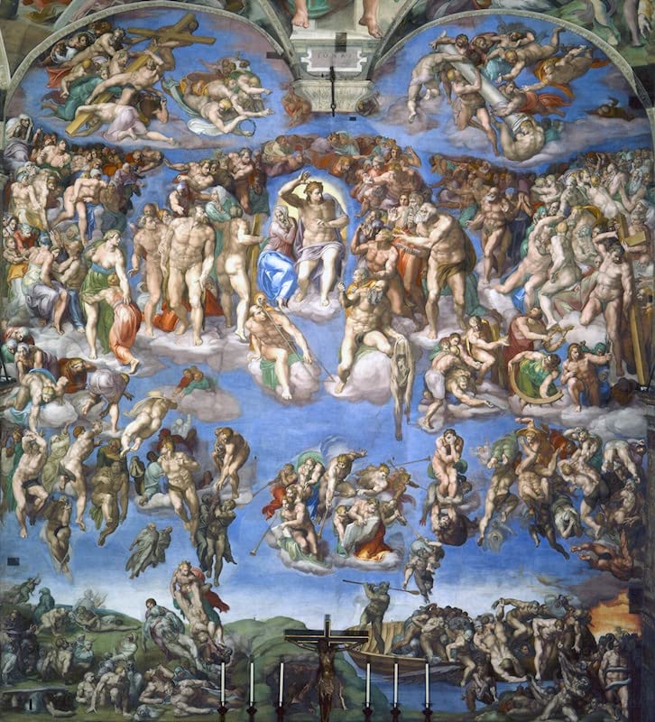 Toile Michel-Ange Le Jugement Dernier pour sublimer la décoration de votre salon