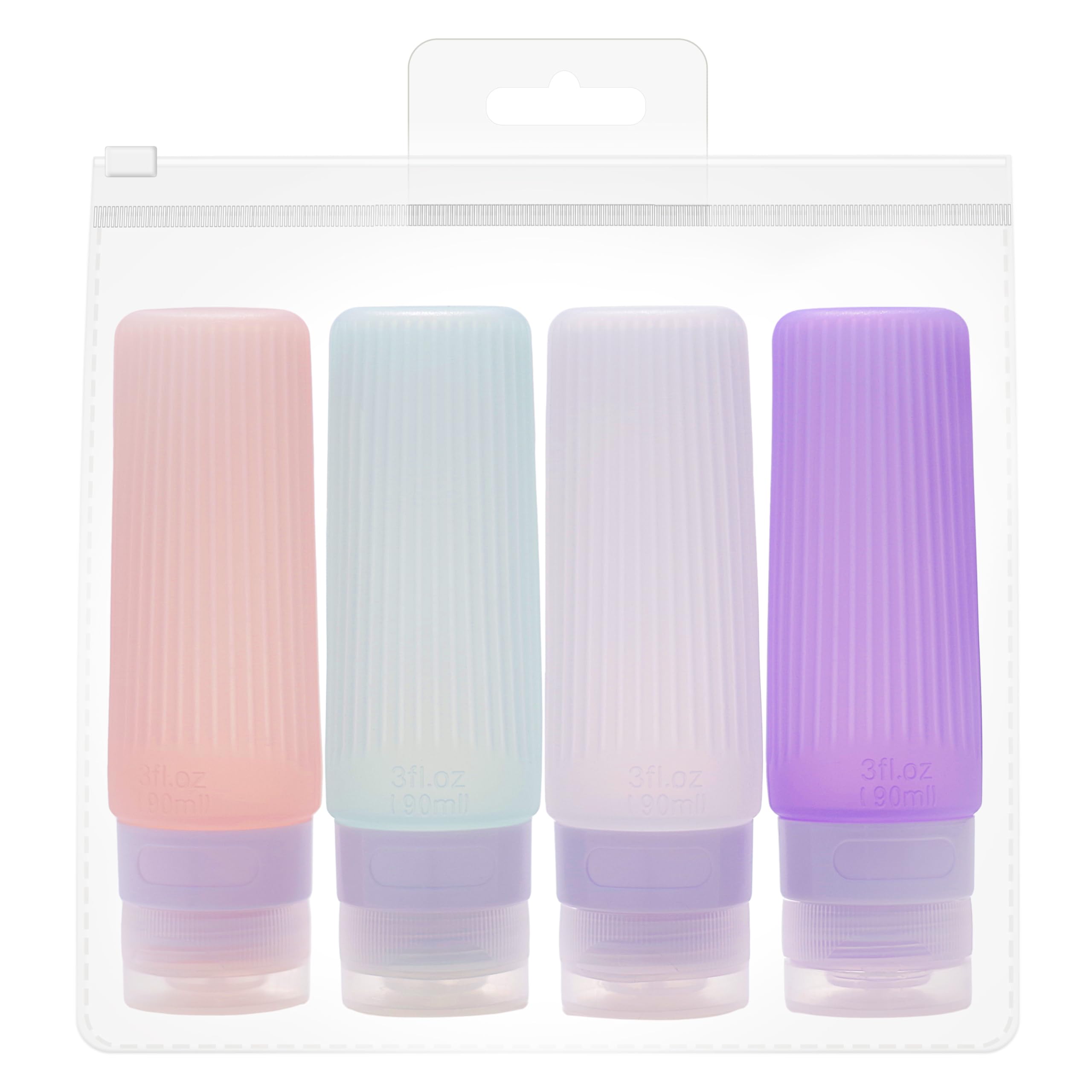 AwA HoDoMi Travel Bottles for Toiletries, TSA Approved Silicone Travel Containers for Toiletries, Leak Proof 3 oz Refillable Bottles for Shampoo,