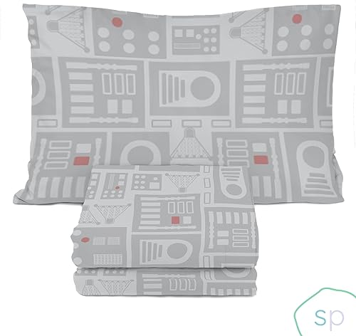 Miniatura 4 de Saturday Park Star Wars Dark Side Darth Vader Tech Juego de Sábanas Individuales - 3 Piezas 100% Algodón Orgánico con Funda de Almohada -