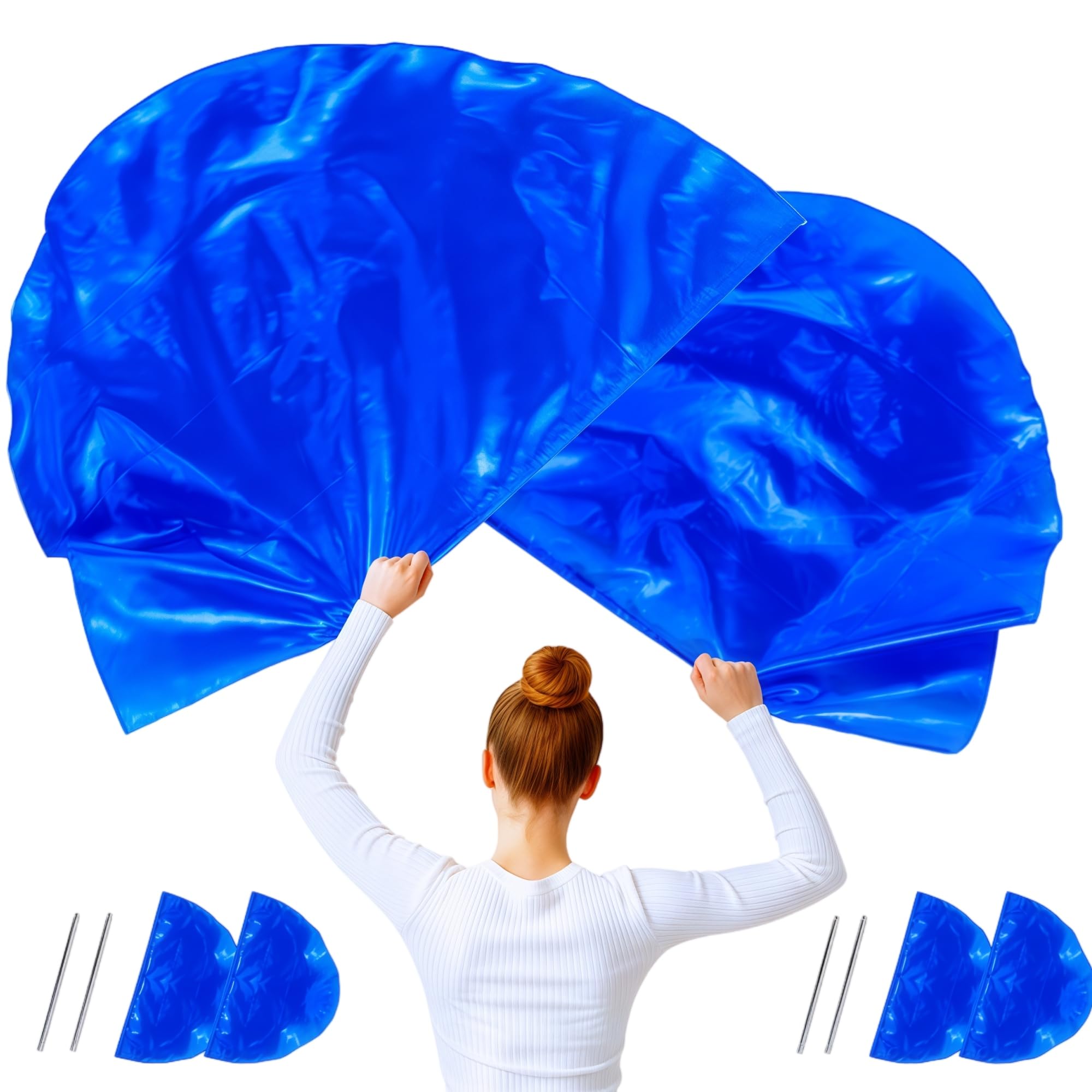 4 banderas de adoración azul marino de 39x27 pulgadas con postes telescópicos