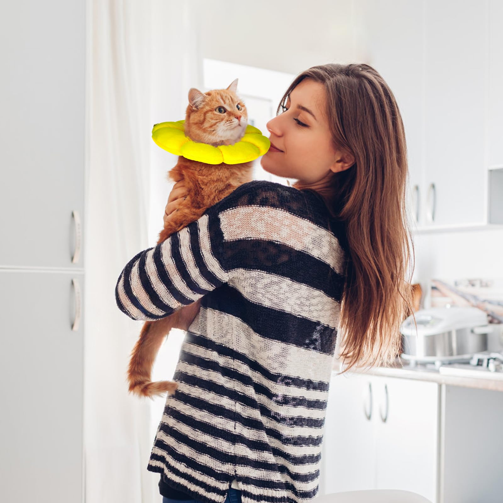 Milisten Cat Cone - Cute Cat Cone Collar, Soft Cat Donut Collar Cat Recovery Collar Kitten Cone Collar Cat Cones After Surgery - Image 3