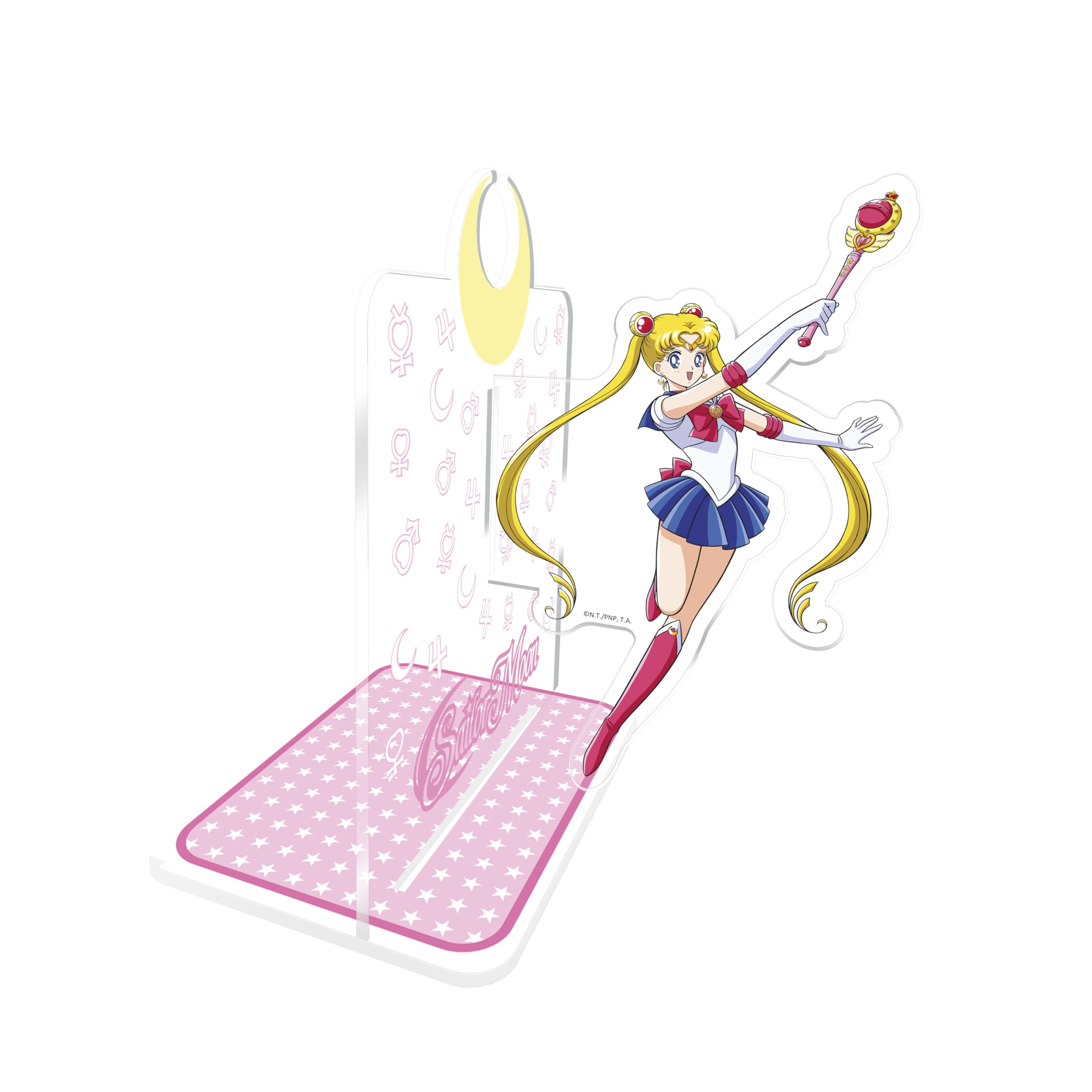 ABYSTYLE - Sujetalibros acrílico Sailor Moon - Producto oficial - Doble soporte transparente - Diseño coleccionista