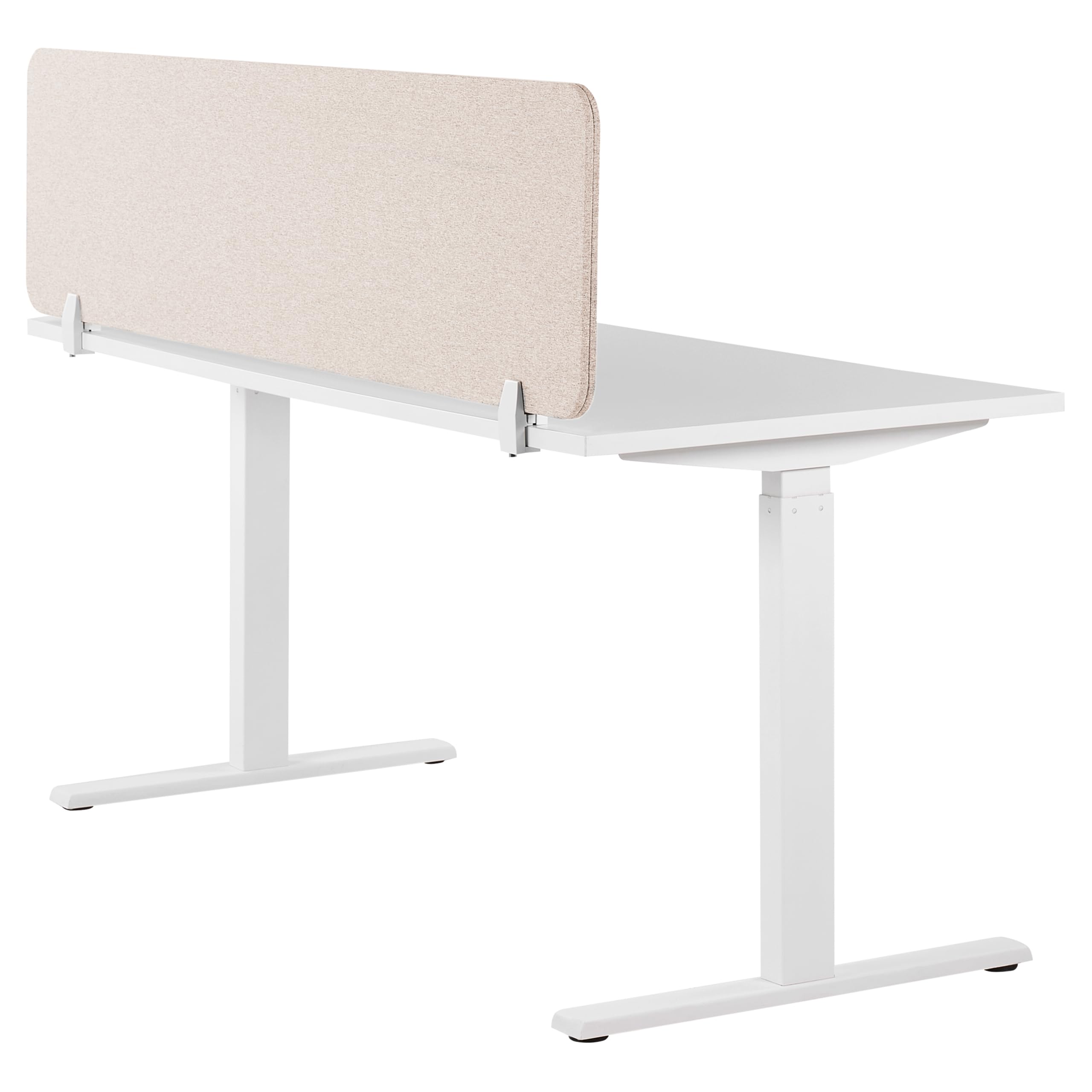 Schreibtisch Trennwand Akustik Polster beige 160 x 40 cm Schallschutz Wally