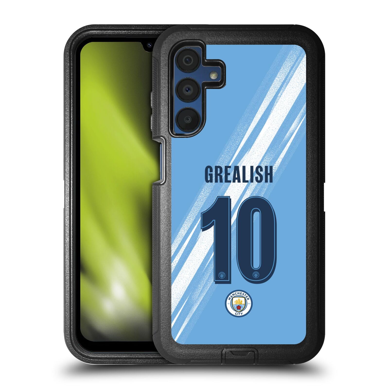 Head Case Designs Officially Licensed Manchester City Man City FC Jack Grealish 2025/26 Players Home Kit Ultra-Armoured Shockproof Case [Military Grade Protection] Compatible With Samsung Galaxy A15