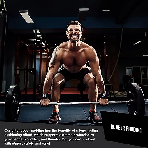 Miniatura 4 de RIMSports Guantes de levantamiento de pesas ventilados con soporte de muñeca guantes de entrenamiento de protección completa de la palma con agarre